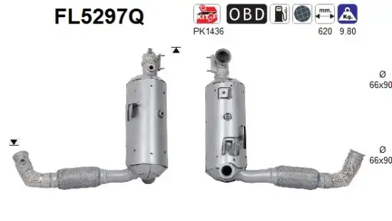 Ruß-/Partikelfilter, Abgasanlage AS FL5297Q Bild Ruß-/Partikelfilter, Abgasanlage AS FL5297Q