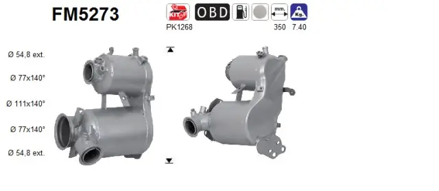 Ruß-/Partikelfilter, Abgasanlage AS FM5273