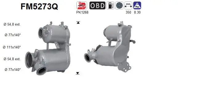 Ruß-/Partikelfilter, Abgasanlage AS FM5273Q