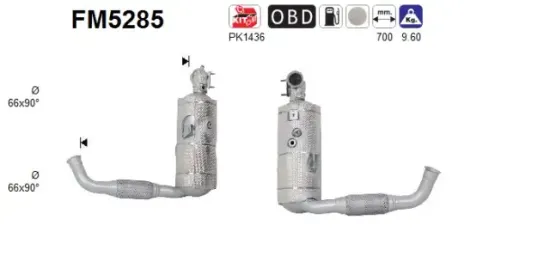 Ruß-/Partikelfilter, Abgasanlage AS FM5285 Bild Ruß-/Partikelfilter, Abgasanlage AS FM5285