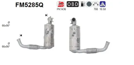 Ruß-/Partikelfilter, Abgasanlage AS FM5285Q Bild Ruß-/Partikelfilter, Abgasanlage AS FM5285Q