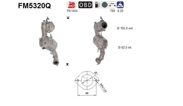Ruß-/Partikelfilter, Abgasanlage AS FM5320Q