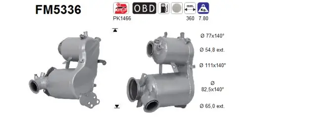 Ruß-/Partikelfilter, Abgasanlage AS FM5336