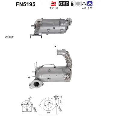 Ruß-/Partikelfilter, Abgasanlage AS FN5195