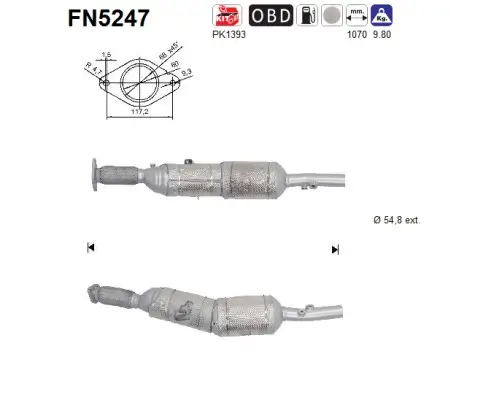 Ruß-/Partikelfilter, Abgasanlage AS FN5247