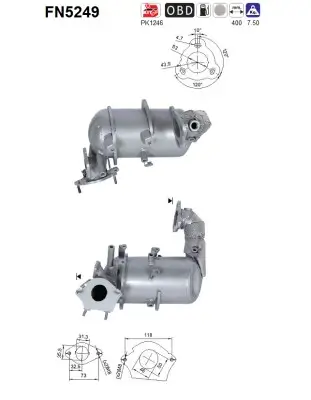 Ruß-/Partikelfilter, Abgasanlage AS FN5249