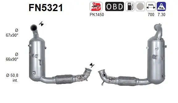 Ruß-/Partikelfilter, Abgasanlage AS FN5321
