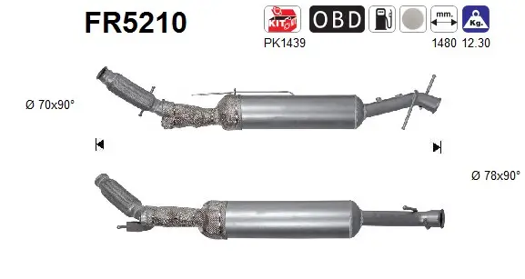 Ruß-/Partikelfilter, Abgasanlage AS FR5210