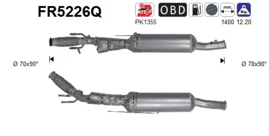 Ruß-/Partikelfilter, Abgasanlage AS FR5226Q Bild Ruß-/Partikelfilter, Abgasanlage AS FR5226Q