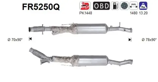 Ruß-/Partikelfilter, Abgasanlage AS FR5250Q Bild Ruß-/Partikelfilter, Abgasanlage AS FR5250Q