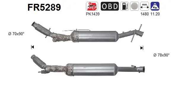 Ruß-/Partikelfilter, Abgasanlage AS FR5289