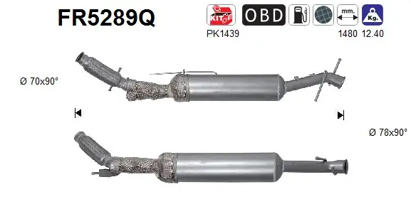 Ruß-/Partikelfilter, Abgasanlage AS FR5289Q
