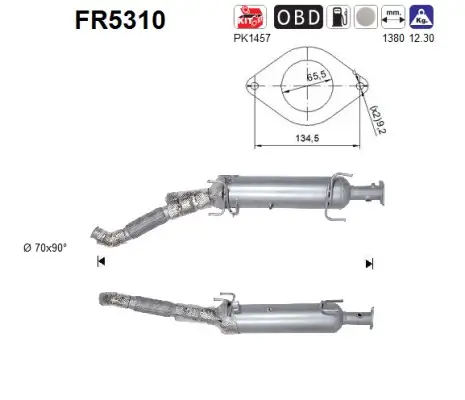 Ruß-/Partikelfilter, Abgasanlage AS FR5310 Bild Ruß-/Partikelfilter, Abgasanlage AS FR5310