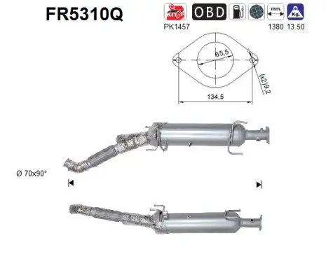 Ruß-/Partikelfilter, Abgasanlage AS FR5310Q