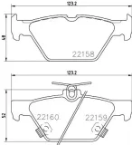 Bremsbelagsatz, Scheibenbremse Hinterachse DON PCP1880