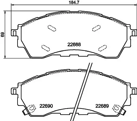 Bremsbelagsatz, Scheibenbremse Vorderachse DON PCP1836