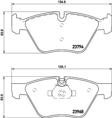 Bremsbelagsatz, Scheibenbremse Vorderachse DON PCP1039 Bild Bremsbelagsatz, Scheibenbremse Vorderachse DON PCP1039