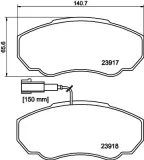 Bremsbelagsatz, Scheibenbremse Vorderachse DON PCP1641