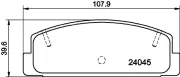 Bremsbelagsatz, Scheibenbremse Hinterachse DON PCP1090