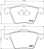 Bremsbelagsatz, Scheibenbremse Vorderachse DON PCP1377