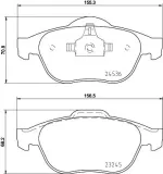 Bremsbelagsatz, Scheibenbremse Vorderachse DON PCP1352