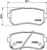 Bremsbelagsatz, Scheibenbremse Hinterachse DON PCP1271
