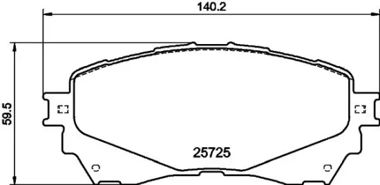 Bremsbelagsatz, Scheibenbremse Vorderachse DON PCP1263 Bild Bremsbelagsatz, Scheibenbremse Vorderachse DON PCP1263
