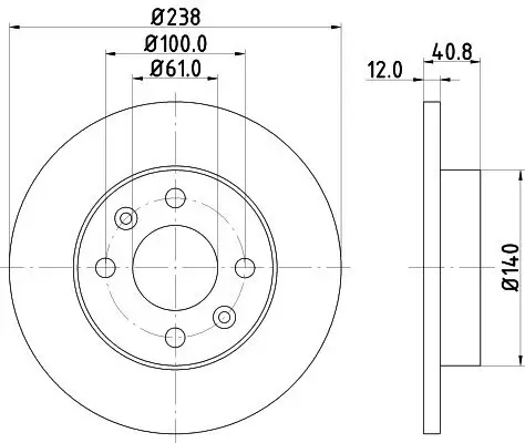 Bremsscheibe Vorderachse DON PCD11292 Bild Bremsscheibe Vorderachse DON PCD11292