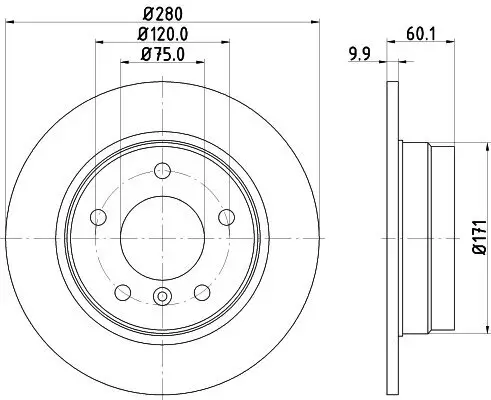 Bremsscheibe Hinterachse DON PCD10892