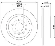 Bremsscheibe Hinterachse DON PCD20962