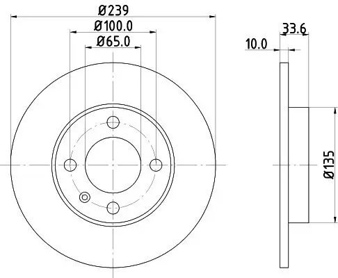 Bremsscheibe Vorderachse DON PCD12662 Bild Bremsscheibe Vorderachse DON PCD12662