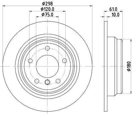 Bremsscheibe Hinterachse DON PCD12382