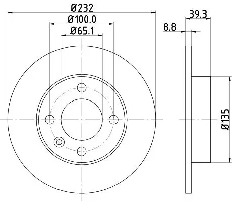 Bremsscheibe Hinterachse DON PCD12692 Bild Bremsscheibe Hinterachse DON PCD12692