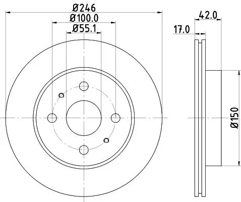 Bremsscheibe Vorderachse DON PCD14012
