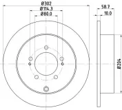 Bremsscheibe Hinterachse DON PCD11442