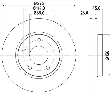 Bremsscheibe Vorderachse DON PCD12162