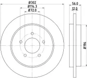 Bremsscheibe Hinterachse DON PCD13332