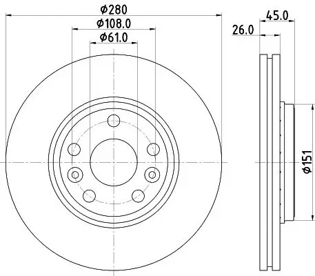 Bremsscheibe Vorderachse DON PCD15692