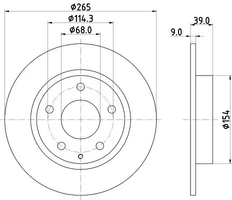 Bremsscheibe Hinterachse DON PCD23012 Bild Bremsscheibe Hinterachse DON PCD23012
