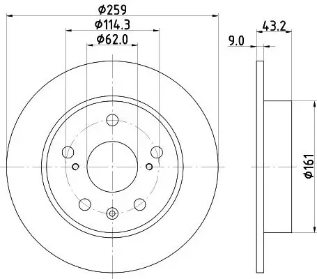 Bremsscheibe Hinterachse DON PCD21712 Bild Bremsscheibe Hinterachse DON PCD21712