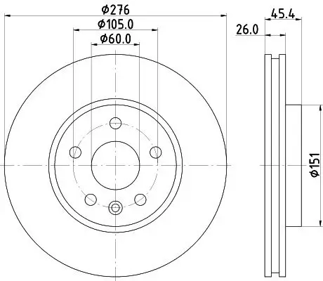 Bremsscheibe Vorderachse DON PCD22952