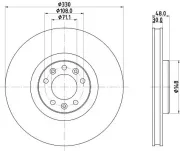 Bremsscheibe Vorderachse DON PCD22871