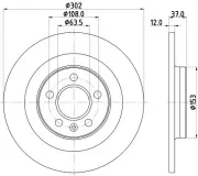 Bremsscheibe Hinterachse DON PCD17852