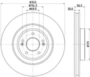 Bremsscheibe Vorderachse DON PCD19951