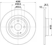 Bremsscheibe Hinterachse DON PCD20382