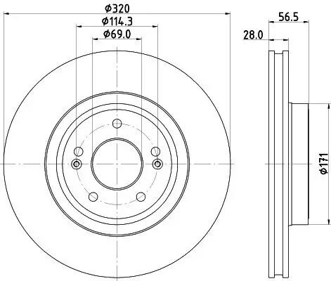 Bremsscheibe Vorderachse DON PCD20572