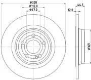 Bremsscheibe Hinterachse DON PCD21072