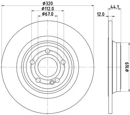 Bremsscheibe Hinterachse DON PCD21072 Bild Bremsscheibe Hinterachse DON PCD21072