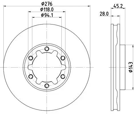 Bremsscheibe Vorderachse DON PCD22502