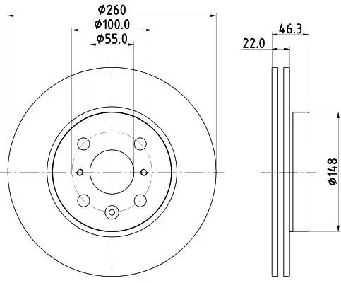 Bremsscheibe Vorderachse DON PCD23362 Bild Bremsscheibe Vorderachse DON PCD23362